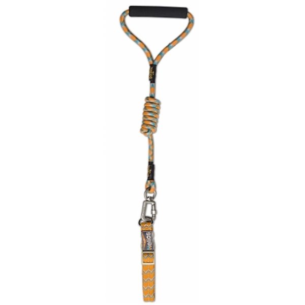 Pamperedpets Dura-Tough Easy Tension 3M Reflective Pet Leash &amp; Collar Medium - Orange PA1645443
